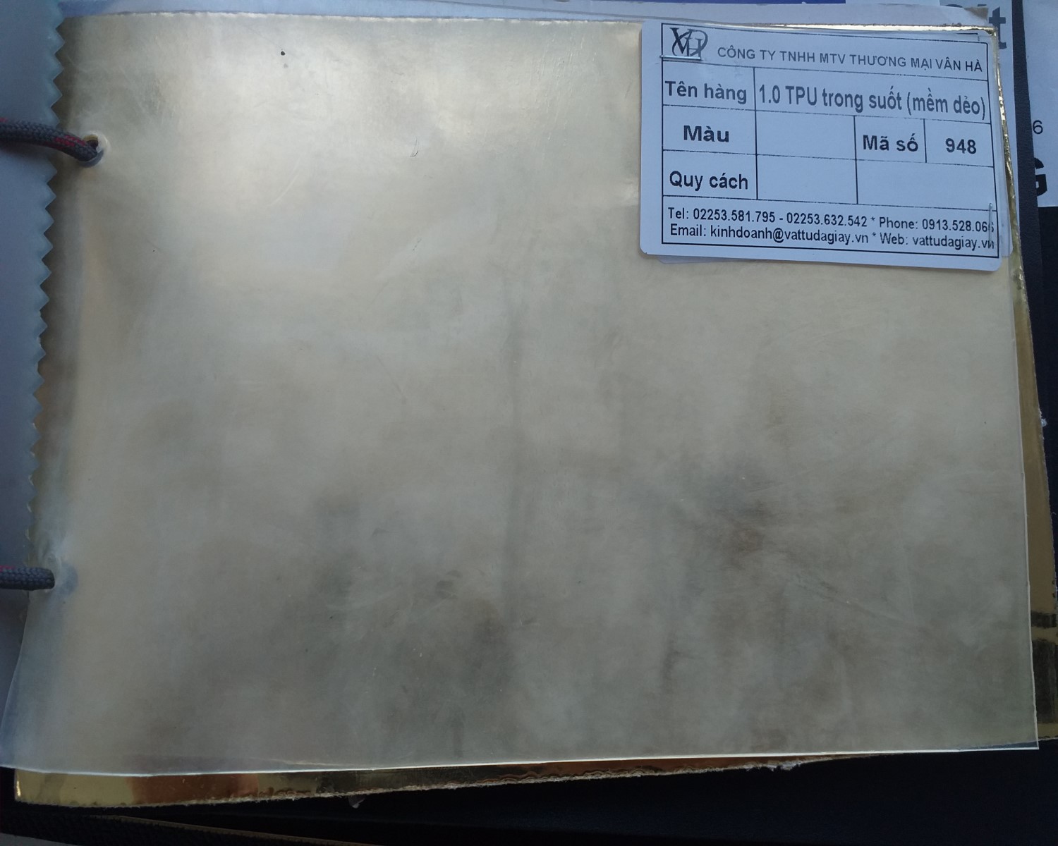Mã 948 – 1.0 TPU trong suốt ( mềm dẻo )