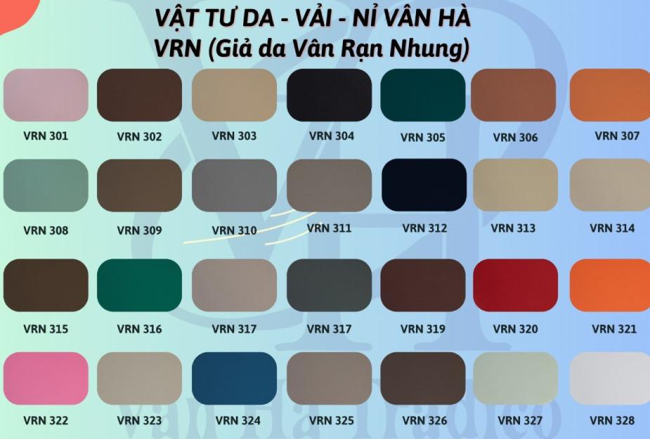 Da PVC Vân Rạn Nhung (VRN) – Dòng da sang trọng, bền đẹp và ứng dụng cao cho nội thất hiện đại Da PVC Vân Rạn Nhung (VRN) – Dòng da sang trọng, bền đẹp và ứng dụng cao cho nội thất hiện đại